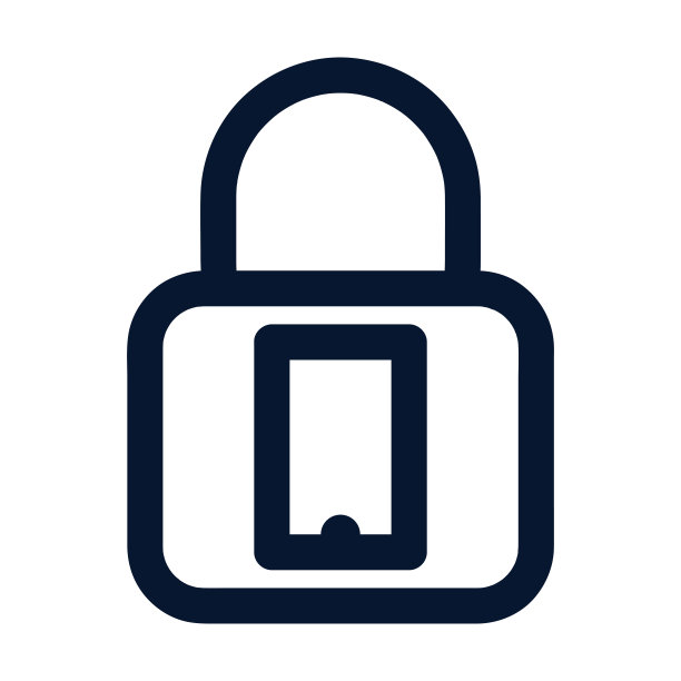挂锁图标孤立在白色背景。平面设计，简洁简约的风格图片下载