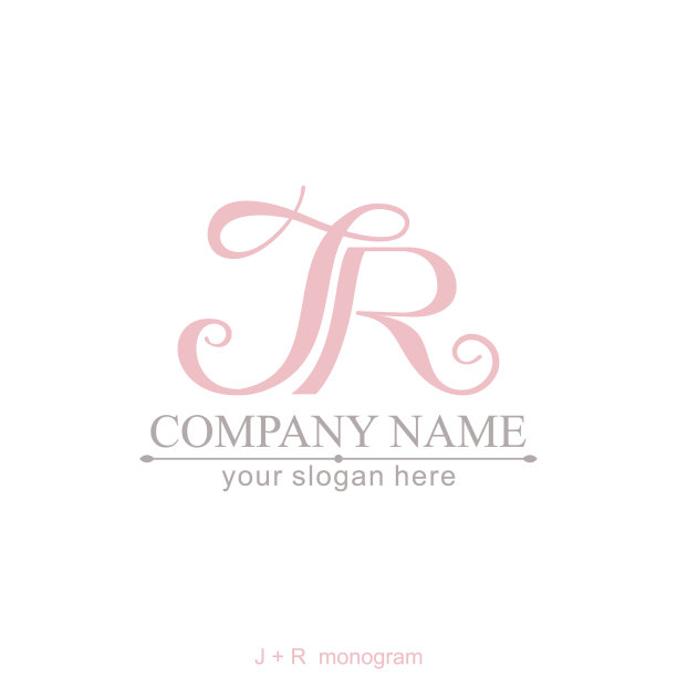 JR标志或字母组合。名片空白。为了你的生意。矢量信号。图片下载
