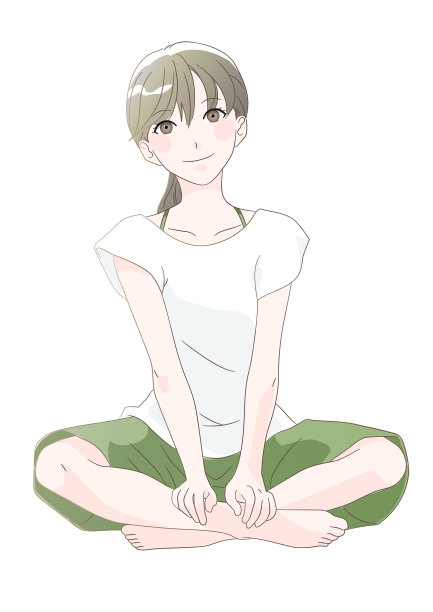 坐着的女人，穿着轻松，面带微笑图片下载