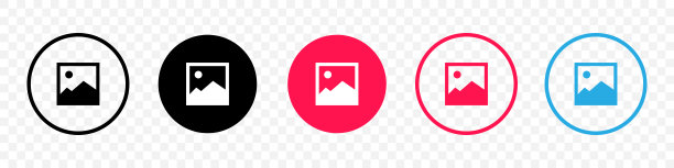 图片图标。上传照片标志。上传封面照片或头像。画廊或相册封面照片。向量图片下载