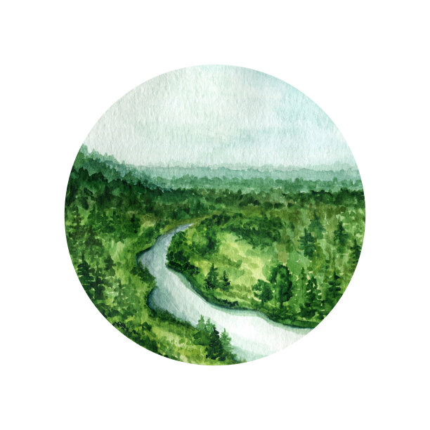 水彩风景图片下载