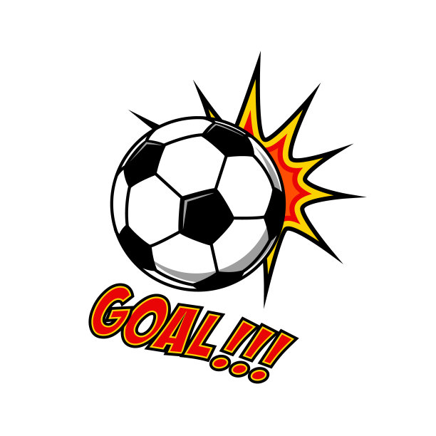 目标! !漫画风格的体育插图与足球。足球球。足球迷的情绪。矢量设计元素。图片下载