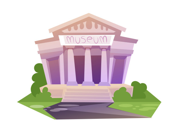 历史博物馆元素向量图片下载