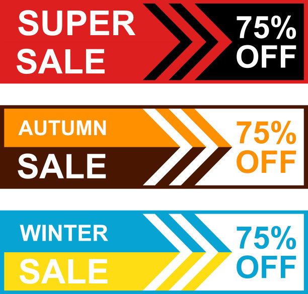 秋冬百分之七十五销售网络旗帜收藏图片下载