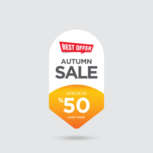 秋季销售旗帜库存插图图片下载