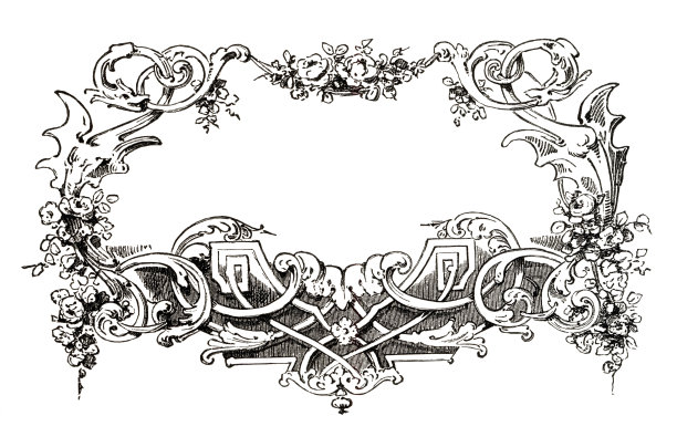 维多利亚框架与凯尔特结工作和玫瑰图片下载