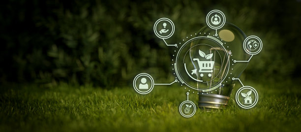 可持续的环境能源绿色企业ESG图标为环境，社会和治理在可持续的3D插图图片下载