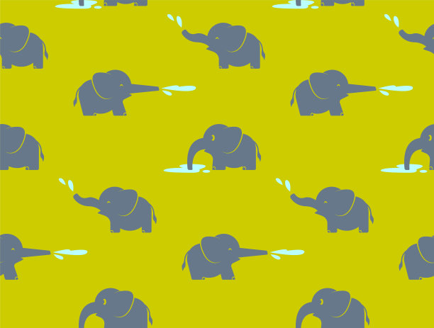 水象无缝图案图片下载