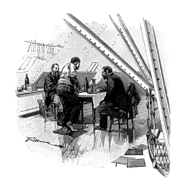 古董插图:岩石-多佛灯塔图片下载