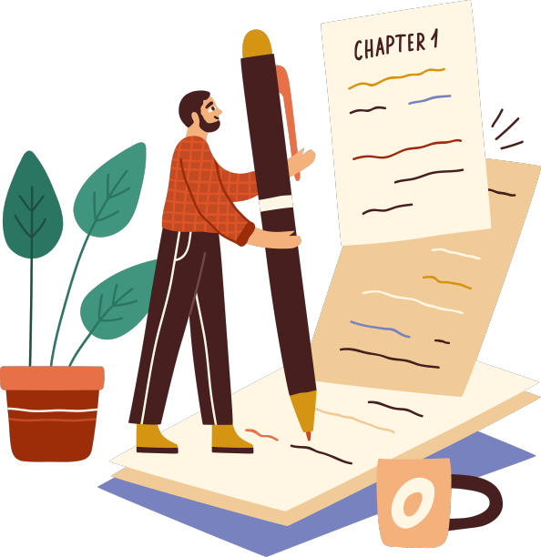 作家在纸上用笔写书图片下载