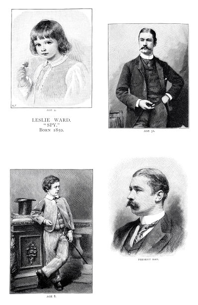 莱斯利·沃德不同时代的肖像画图片下载