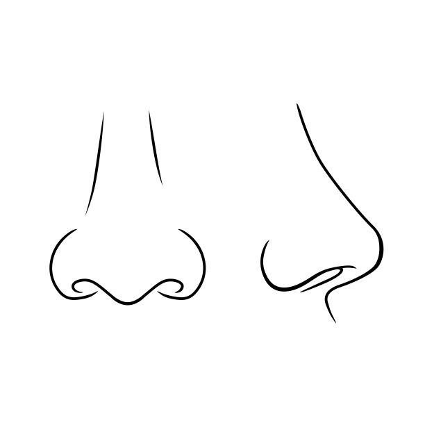 黑色和白色矢量插图的儿童活动彩色书页与橙色鼻子的图片。图片下载