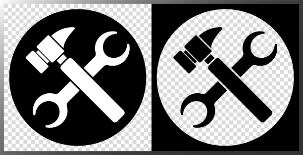 锤子和扳手图标。图片下载