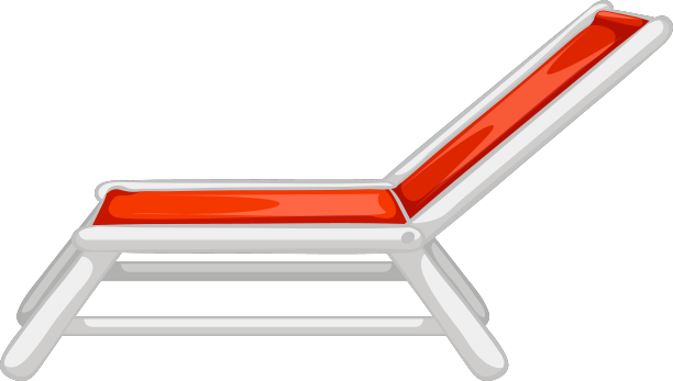 甲板椅或沙滩椅孤立在白色图片下载