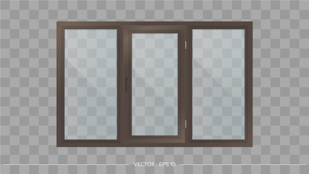 深棕色金属塑料透明窗图片下载