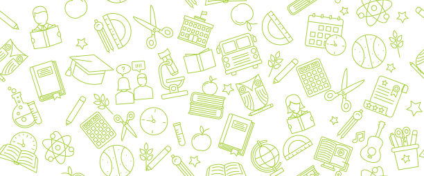 回到学校无缝图标网页横幅图片下载