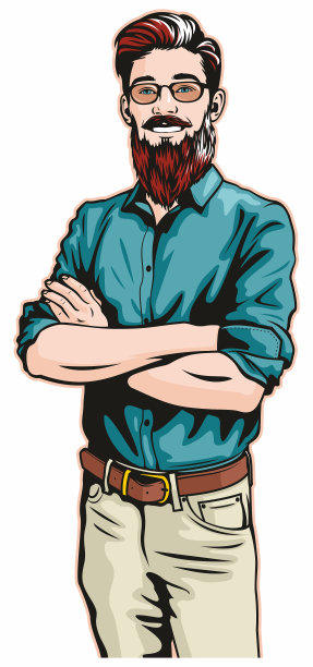 抱着胳膊的嬉皮士图片下载