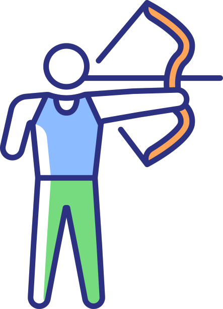 射箭RGB彩色图标图片下载