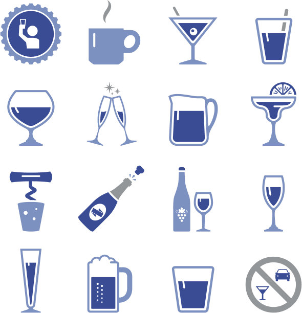 饮料和鸡尾酒图标-专业系列图片下载