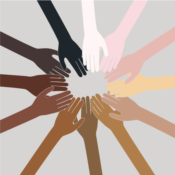 肤色拼图片。多民族国家图片下载