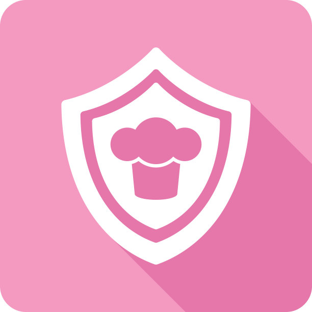 盾牌厨师的帽子图标剪影图片下载