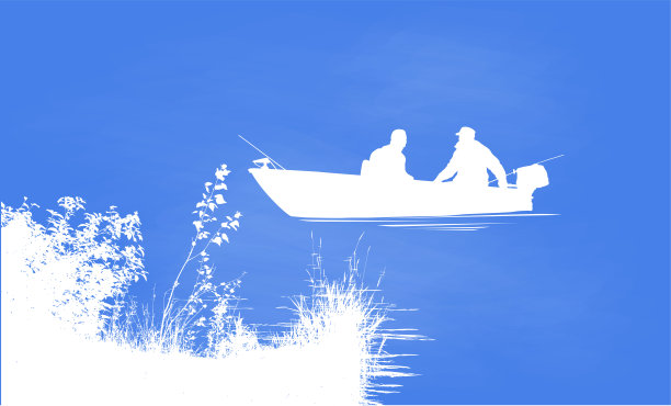 星期日清晨钓鱼黑板图片下载