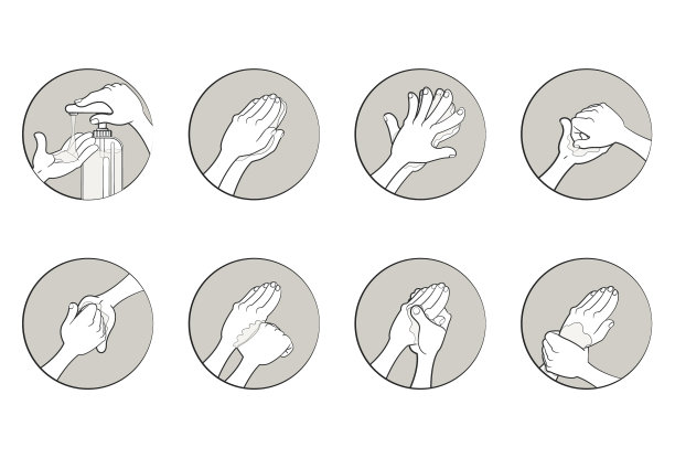 洗手或手部消毒图片下载