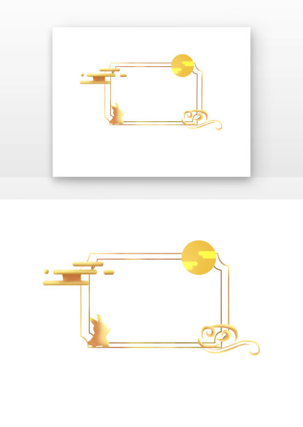 中秋节古风手绘边框图片下载