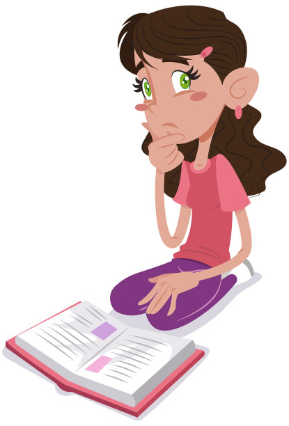 对书的材料有许多疑问的学生图片下载