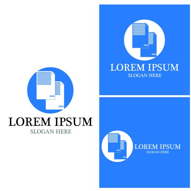 文档标志矢量模板插图图片下载