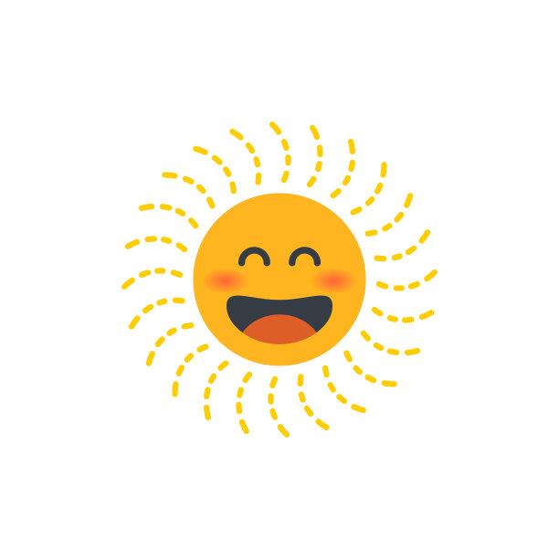 快乐滑稽微笑太阳图片下载