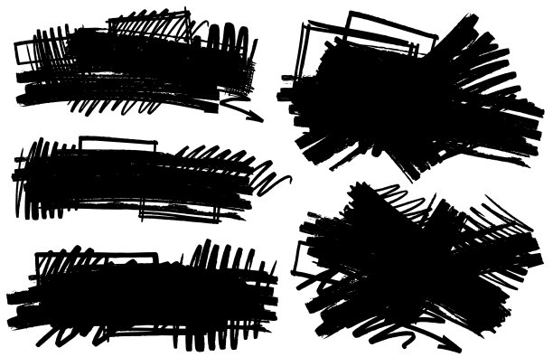 垃圾黑色马克笔设计图片下载