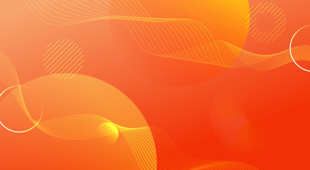 现代橙色，粉红色和红色梯度几何形状的圆形设计在抽象的液体背景图片下载