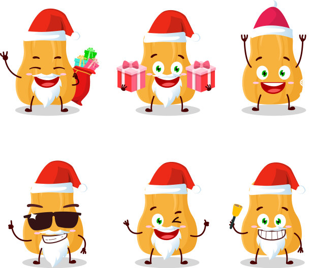 冬南瓜圣诞老人的表情图片下载