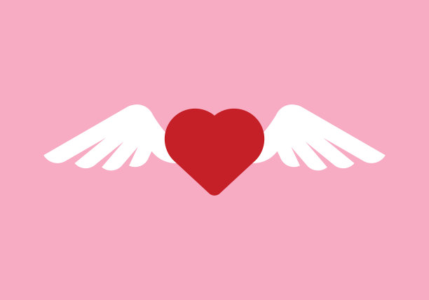 心插上翅膀，情人节到了图片下载