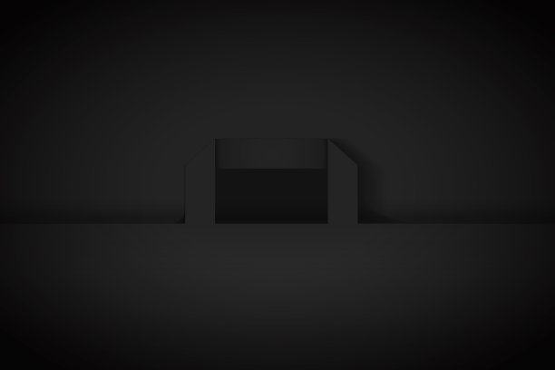 现代风格的季节性销售概念。礼物黑色纸袋上的黑色背景与空间的文字。时尚的创意海报或横幅。图片下载