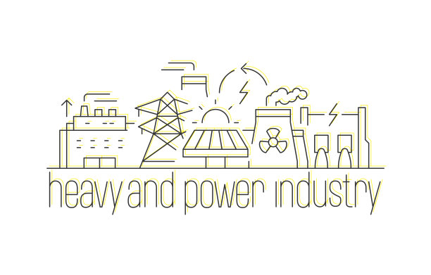 重型和电力工业线路图标设计图片下载