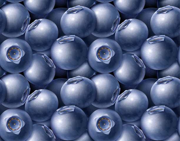 蓝莓无缝图案背景图片下载