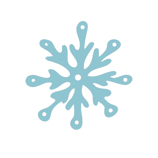 涂鸦雪花蓝色简单的图标图片下载