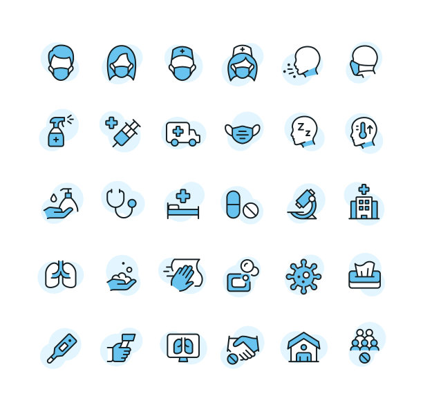 线病毒预防颜色图标图片下载