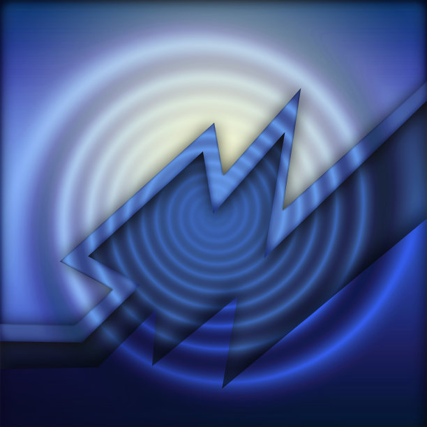 柔和的蓝色阴影同心圆图案。圆形拉丝纹理背景。图片下载