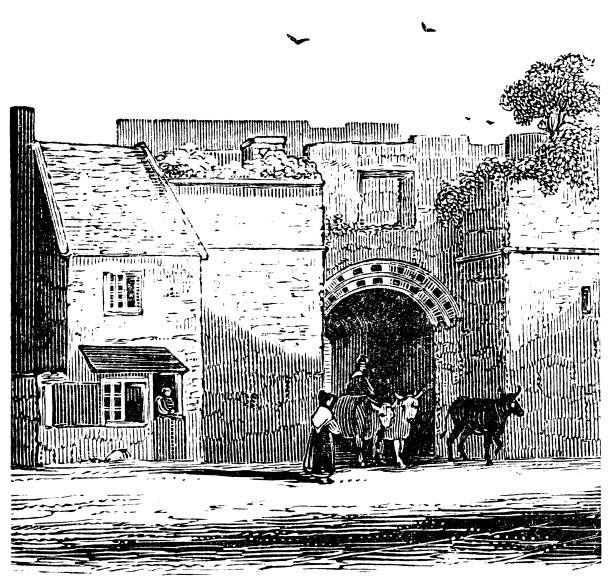 纽卡斯尔城墙西门泰恩河畔的纽卡斯尔，英格兰- 18世纪图片下载