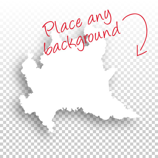 伦巴第地图设计-空白背景图片下载