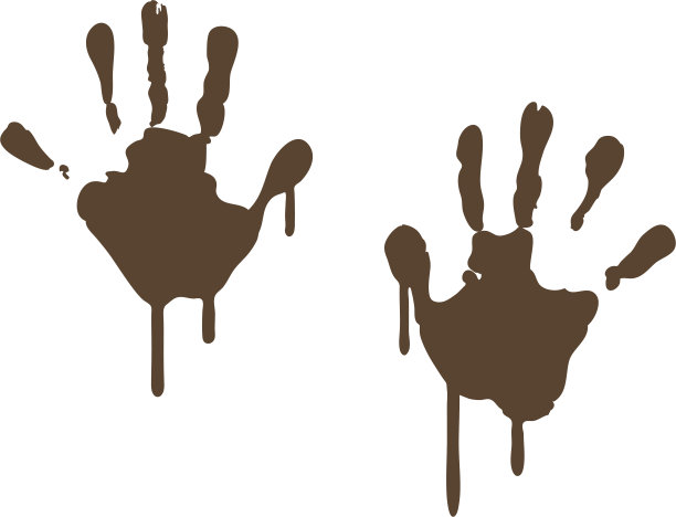 泥泞的手印图片下载