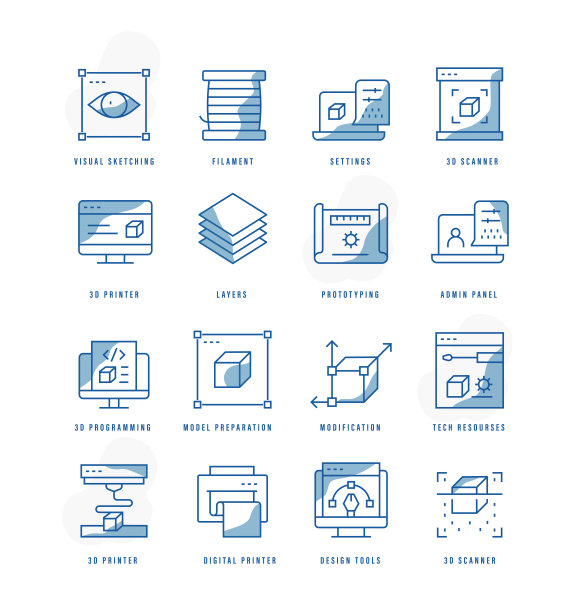 3D打印和建模图标图片下载