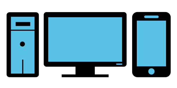 商务和电子无线技术概念在平面风格。便携式设备图标设置在白色背景上。图片下载