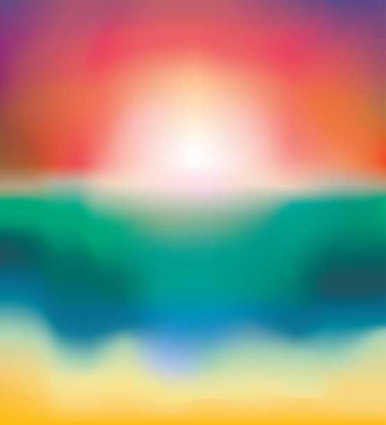 抽象的背景。日落。日出。海中。图片下载