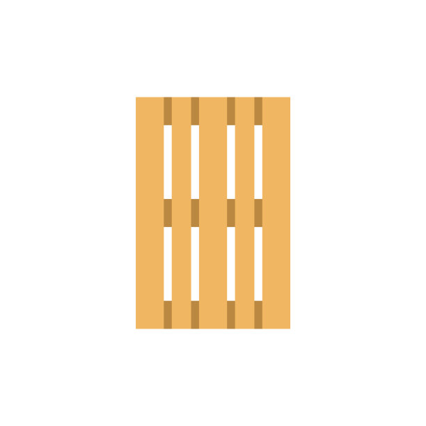 木制托盘由木板制成的存储，平面矢量插图隔离。图片下载