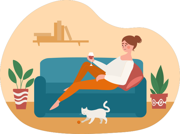 在家放松的女人图片下载