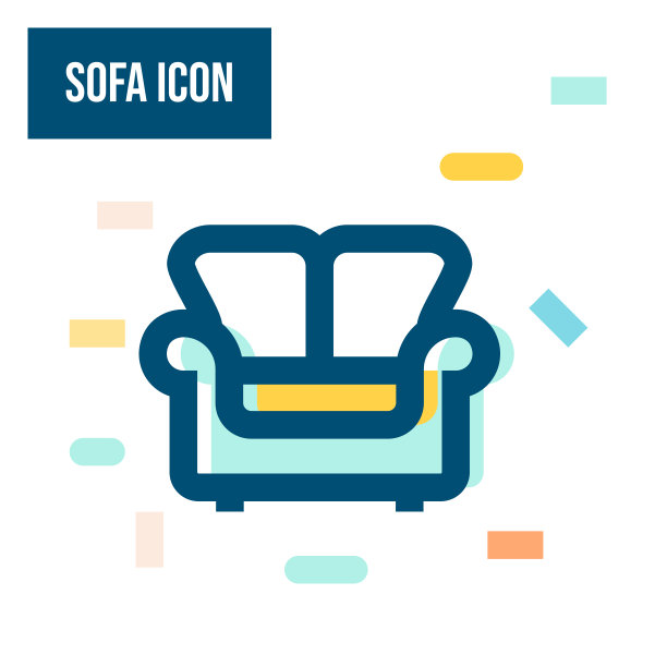 沙发上的图标图片下载